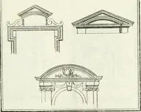An illustration from Instituzione pratica dell' architettura civile per la decorazione de' pubblici, e privati edifici : preceduta da un articolo di geometria in pratica ad uso delli disegnatori ed artifici (1766)
