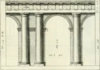Picture 26 of 175 from Instituzione pratica dell' architettura civile per la decorazione de' pubblici, e privati edifici : preceduta da un articolo di geometria in pratica ad uso delli disegnatori ed artifici (1766), leaf 48