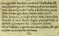 An illustration from Institvtiones grammaticae latino carmine, hispana cum explicatione, nunc primú ex authoribus omnium probatissimis in lucidissimum compendium collectae, & in quinque tractatus distributae (1595)