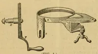 An illustration from Instructions for operators of J. B. Aiken's family knitting machine. Explaining the manner in which the goods are finished up, the machine kept in order, &c., &c. .. (1861)