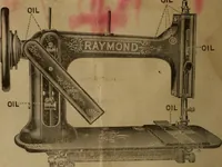 An illustration from Instructions for using the new improved Raymond family sewing machines and attachments (1902)
