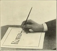 An illustration from Instructions on modern show writing; practical instructions on show card writing with the brush and pen--covering all the modern methods in the elementary rudiments of this art (1913)