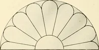 An illustration from International art glass catalogue : art and beveled glass in all its branches : church, memorial, society and domestic windows, Art Nouveau, prism, mitre beveled plate, leaded bevel, etc. (1914)