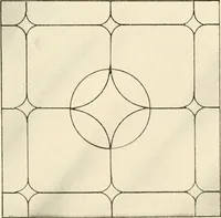 An illustration from International art glass catalogue : art and beveled glass in all its branches : church, memorial, society and domestic windows, Art Nouveau, prism, mitre beveled plate, leaded bevel, etc. (1914)