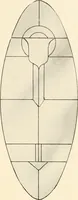 An illustration from International art glass catalogue : art and beveled glass in all its branches : church, memorial, society and domestic windows, Art Nouveau, prism, mitre beveled plate, leaded bevel, etc. (1914)