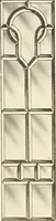 An illustration from International art glass catalogue : art and beveled glass in all its branches : church, memorial, society and domestic windows, Art Nouveau, prism, mitre beveled plate, leaded bevel, etc. (1914)