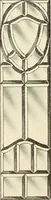 An illustration from International art glass catalogue : art and beveled glass in all its branches : church, memorial, society and domestic windows, Art Nouveau, prism, mitre beveled plate, leaded bevel, etc. (1914)