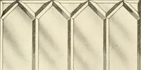 An illustration from International art glass catalogue : art and beveled glass in all its branches : church, memorial, society and domestic windows, Art Nouveau, prism, mitre beveled plate, leaded bevel, etc. (1914)