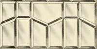 An illustration from International art glass catalogue : art and beveled glass in all its branches : church, memorial, society and domestic windows, Art Nouveau, prism, mitre beveled plate, leaded bevel, etc. (1914)