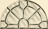 An illustration from International art glass catalogue : art and beveled glass in all its branches : church, memorial, society and domestic windows, Art Nouveau, prism, mitre beveled plate, leaded bevel, etc. (1914)