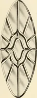 An illustration from International art glass catalogue : art and beveled glass in all its branches : church, memorial, society and domestic windows, Art Nouveau, prism, mitre beveled plate, leaded bevel, etc. (1914)