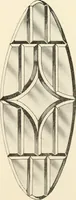 An illustration from International art glass catalogue : art and beveled glass in all its branches : church, memorial, society and domestic windows, Art Nouveau, prism, mitre beveled plate, leaded bevel, etc. (1914)