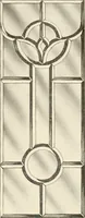 An illustration from International art glass catalogue : art and beveled glass in all its branches : church, memorial, society and domestic windows, Art Nouveau, prism, mitre beveled plate, leaded bevel, etc. (1914)