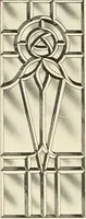 An illustration from International art glass catalogue : art and beveled glass in all its branches : church, memorial, society and domestic windows, Art Nouveau, prism, mitre beveled plate, leaded bevel, etc. (1914)