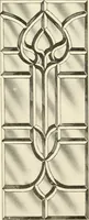 An illustration from International art glass catalogue : art and beveled glass in all its branches : church, memorial, society and domestic windows, Art Nouveau, prism, mitre beveled plate, leaded bevel, etc. (1914)