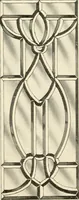 An illustration from International art glass catalogue : art and beveled glass in all its branches : church, memorial, society and domestic windows, Art Nouveau, prism, mitre beveled plate, leaded bevel, etc. (1914)