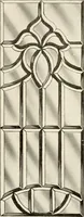 An illustration from International art glass catalogue : art and beveled glass in all its branches : church, memorial, society and domestic windows, Art Nouveau, prism, mitre beveled plate, leaded bevel, etc. (1914)
