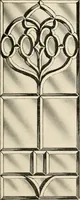 An illustration from International art glass catalogue : art and beveled glass in all its branches : church, memorial, society and domestic windows, Art Nouveau, prism, mitre beveled plate, leaded bevel, etc. (1914)