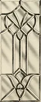 An illustration from International art glass catalogue : art and beveled glass in all its branches : church, memorial, society and domestic windows, Art Nouveau, prism, mitre beveled plate, leaded bevel, etc. (1914)
