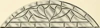 An illustration from International art glass catalogue : art and beveled glass in all its branches : church, memorial, society and domestic windows, Art Nouveau, prism, mitre beveled plate, leaded bevel, etc. (1914)