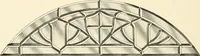 An illustration from International art glass catalogue : art and beveled glass in all its branches : church, memorial, society and domestic windows, Art Nouveau, prism, mitre beveled plate, leaded bevel, etc. (1914)