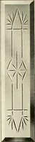 An illustration from International art glass catalogue : art and beveled glass in all its branches : church, memorial, society and domestic windows, Art Nouveau, prism, mitre beveled plate, leaded bevel, etc. (1914)