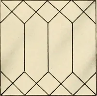 An illustration from International art glass catalogue : art and beveled glass in all its branches : church, memorial, society and domestic windows, Art Nouveau, prism, mitre beveled plate, leaded bevel, etc. (1914)