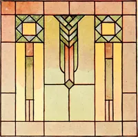 Picture 171 of 252 from International art glass catalogue : art and beveled glass in all its branches : church, memorial, society and domestic windows, Art Nouveau, prism, mitre beveled plate, leaded bevel, etc. (1914), leaf 43