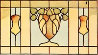 Picture 173 of 252 from International art glass catalogue : art and beveled glass in all its branches : church, memorial, society and domestic windows, Art Nouveau, prism, mitre beveled plate, leaded bevel, etc. (1914), leaf 43