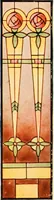An illustration from International art glass catalogue : art and beveled glass in all its branches : church, memorial, society and domestic windows, Art Nouveau, prism, mitre beveled plate, leaded bevel, etc. (1914)