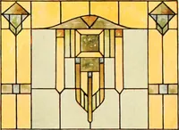 Picture 224 of 252 from International art glass catalogue : art and beveled glass in all its branches : church, memorial, society and domestic windows, Art Nouveau, prism, mitre beveled plate, leaded bevel, etc. (1914), leaf 56