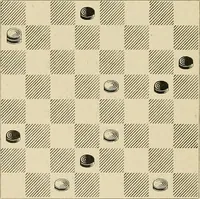 An illustration from International match. Complete record of the [checker] games played between players of Great Britain and the United States, Boston, March 14th to 25th, 1905 (1906)