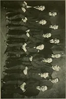 An illustration from International match. Complete record of the [checker] games played between players of Great Britain and the United States, Boston, March 14th to 25th, 1905 (1906)