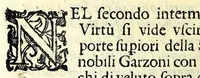 An illustration from Intertenimento illustre del senso, & della ragione : in forma di dialogo con gli suoi intermedij apparenti (1604)