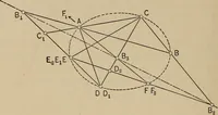 An illustration from An introduction to projective geometry and its applications; an analytic and synthetic treatment (1905)