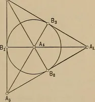 An illustration from An introduction to projective geometry and its applications; an analytic and synthetic treatment (1905)