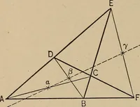 An illustration from An introduction to projective geometry and its applications; an analytic and synthetic treatment (1905)