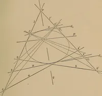 An illustration from An introduction to projective geometry and its applications; an analytic and synthetic treatment (1905)