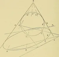 An illustration from An introduction to projective geometry and its applications; an analytic and synthetic treatment (1905)