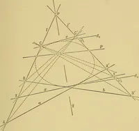 An illustration from An introduction to projective geometry and its applications; an analytic and synthetic treatment (1905)