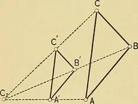 An illustration from An introduction to projective geometry and its applications; an analytic and synthetic treatment (1905)