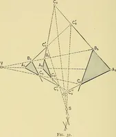 An illustration from An introduction to projective geometry and its applications; an analytic and synthetic treatment (1905)