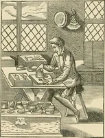 An illustration from The invention of printing : a collection of facts and opinions descriptive of early prints and playing cards, the block-books of the fifteenth century, the legend of Lourens Janszoon Coster, of Haarlem, and the work of John Gutenberg and his associates (1878)