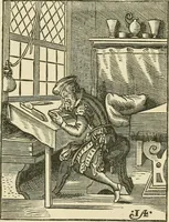 An illustration from The invention of printing : a collection of facts and opinions descriptive of early prints and playing cards, the block-books of the fifteenth century, the legend of Lourens Janszoon Coster, of Haarlem, and the work of John Gutenberg and his associates (1878)