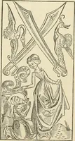 An illustration from The invention of printing : a collection of facts and opinions descriptive of early prints and playing cards, the block-books of the fifteenth century, the legend of Lourens Janszoon Coster, of Haarlem, and the work of John Gutenberg and his associates (1878)