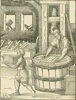 An illustration from The invention of printing : a collection of facts and opinions descriptive of early prints and playing cards, the block-books of the fifteenth century, the legend of Lourens Janszoon Coster, of Haarlem, and the work of John Gutenberg and his associates (1878)