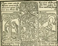 An illustration from The invention of printing : a collection of facts and opinions descriptive of early prints and playing cards, the block-books of the fifteenth century, the legend of Lourens Janszoon Coster, of Haarlem, and the work of John Gutenberg and his associates (1878)