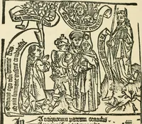 An illustration from The invention of printing : a collection of facts and opinions descriptive of early prints and playing cards, the block-books of the fifteenth century, the legend of Lourens Janszoon Coster, of Haarlem, and the work of John Gutenberg and his associates (1878)