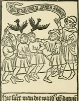 An illustration from The invention of printing : a collection of facts and opinions descriptive of early prints and playing cards, the block-books of the fifteenth century, the legend of Lourens Janszoon Coster, of Haarlem, and the work of John Gutenberg and his associates (1878)