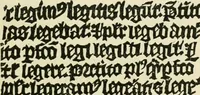An illustration from The invention of printing : a collection of facts and opinions descriptive of early prints and playing cards, the block-books of the fifteenth century, the legend of Lourens Janszoon Coster, of Haarlem, and the work of John Gutenberg and his associates (1878)